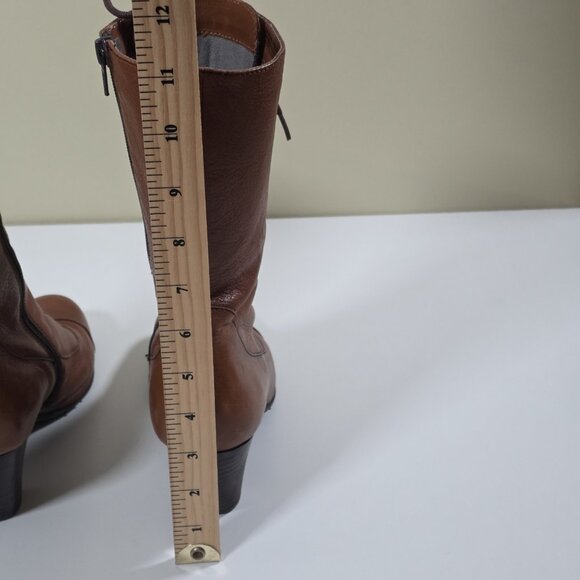 Born Victorian Mid Calf Lace Up Boots Womens US 7/38 W21360 Brown Leather Granny - Picture 12 of 16
